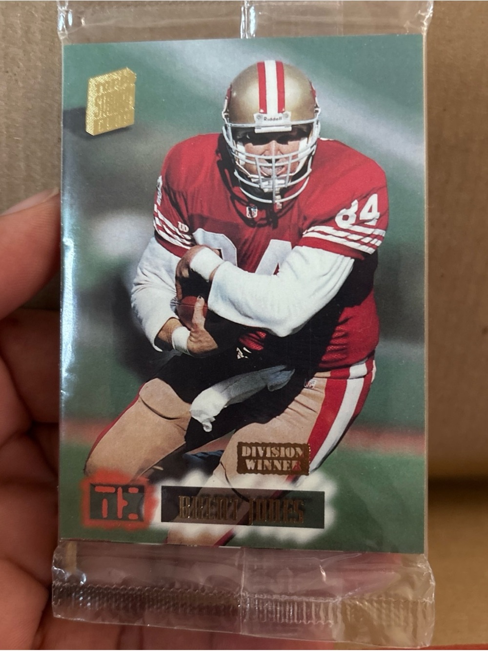 Vintage 1994 Topps Stadium Club Football Sealed Promo Pack Brent Jones 49ers